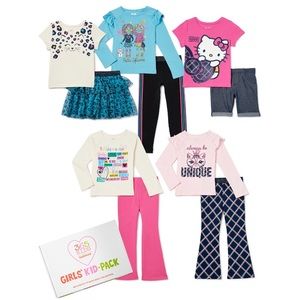 Toddler girls 10 piece mix match outfit sets hello kitty
